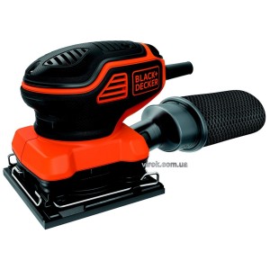 Шліфмашина вібраційна мережева B+D : P= 220 Вт, 16000 об/хв, стопа 113.5х109 мм [Пилозбірник]