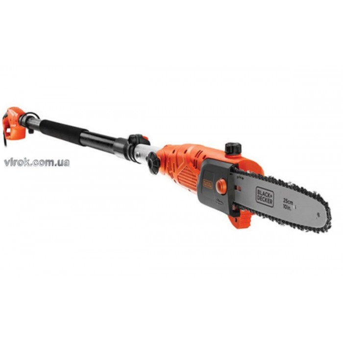 Пила ланцюгова на штанзі мережева B+D  : P= 800 Вт, шина L= 25 см, макс. робоча висота- 2.44 м