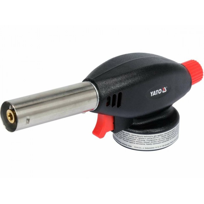 Пальник кухонний YATO, газ (бутан) п'єзозап, 1,3 кВт, t= 1300 °С [10/60]