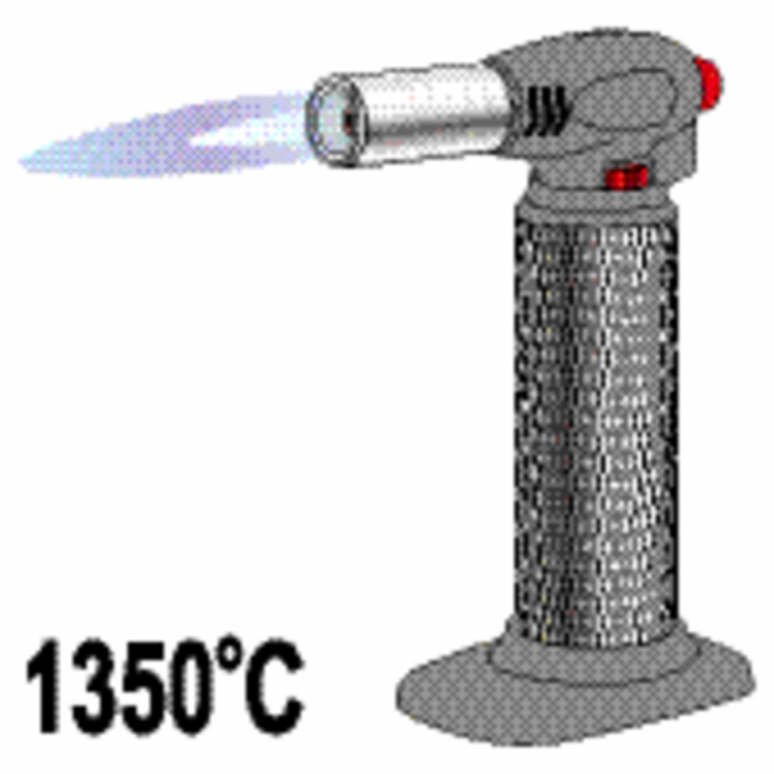 Пальник кухонний YATO, газ (бутан) п'єзозап, 375 Вт, t= 1350 °С, 45мл [6]
