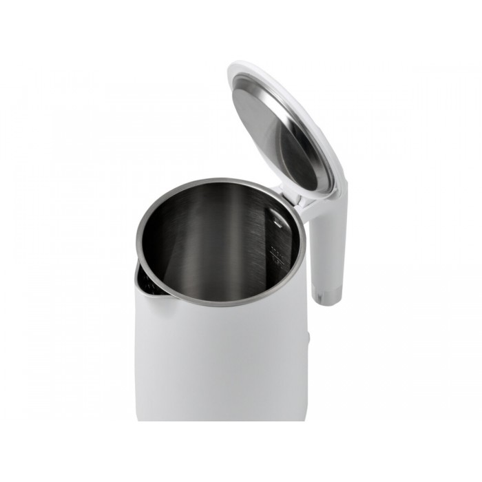 Електрочайник з термостатом з нержавіючої сталі LUND 1,5 л білий, 2200 Вт, живлення від мережі 230 В