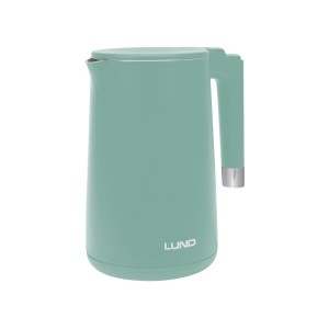 Електрочайник з термостатом з нержавіючої сталі LUND 1,5 л бірюзовий, 2200 Вт, живл від мережі 230 В