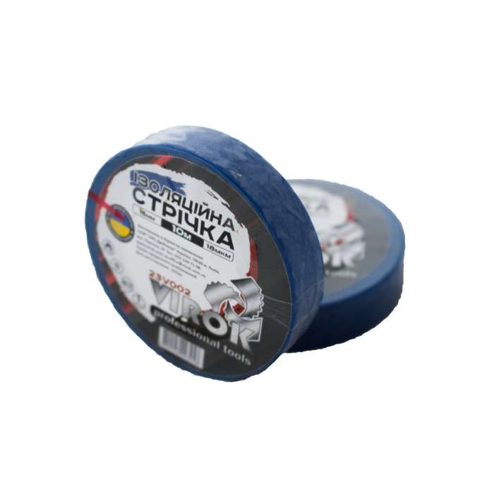 Стрічка ізоляційна VIROK : 15 мм х 10 м x 0,18 мм CИНЯ [15/240]