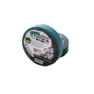 Стрічка ізоляційна VIROK : 15мм х 10 м x 0,18 мм ЗЕЛЕНА [15/240]