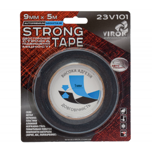 Стрічка автомобільна 2-стороння VIROK Strong Tape; 9 мм х 5 м [10]