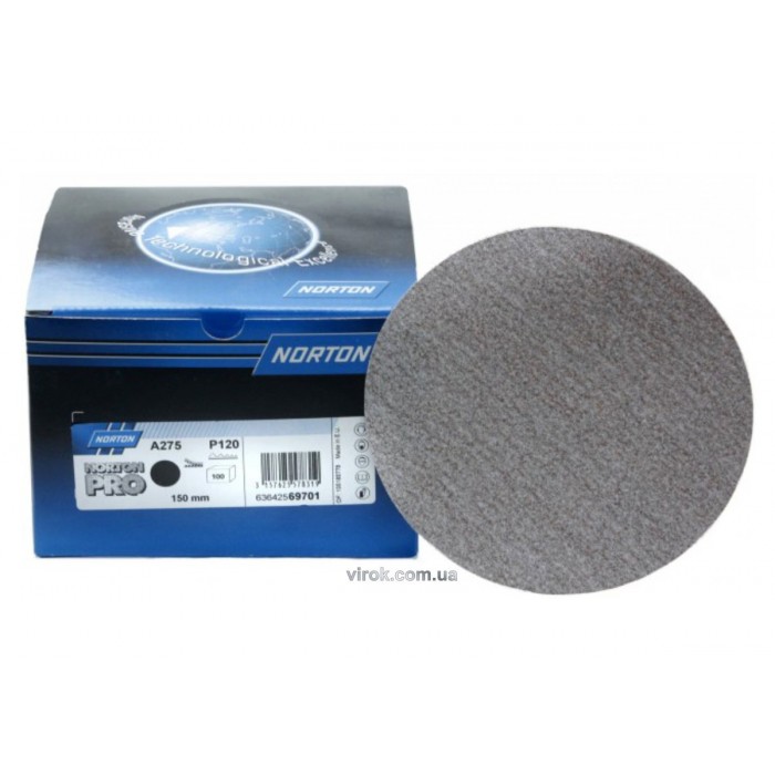 Круг шліфувальний з липучкою NORTON Pro-A275; Ø= 150 мм, Р 800 з наждачного паперу [100]