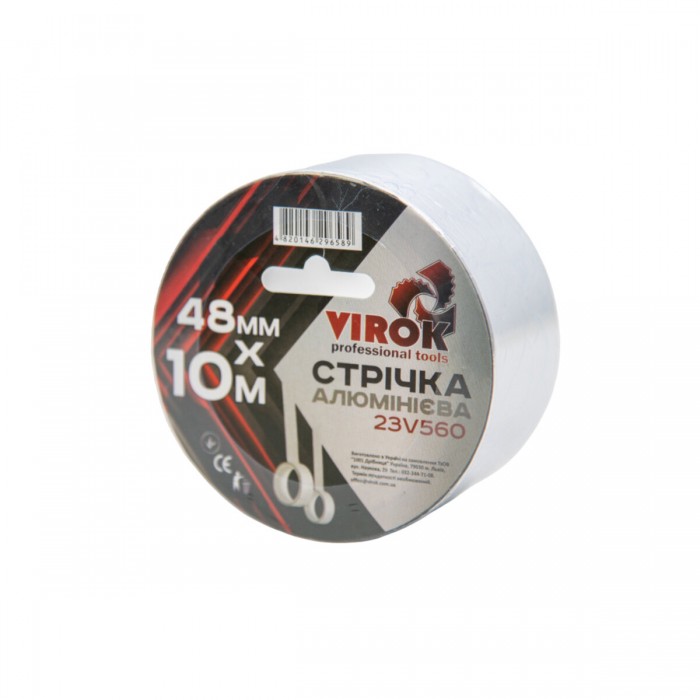 Стрічка алюмінієва клейка VIROK  48мм х 10 м. х 40 мкм. [66]