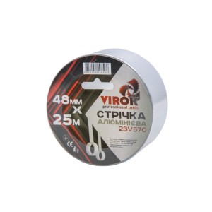 Стрічка алюмінієва клейка VIROK  48мм х 25 м. х 40 мкм. [60]