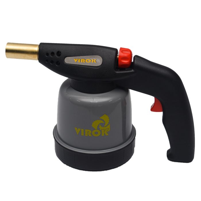 Лампа паяльна газова VIROK з п`єзозапалом 360º під балон 190 г [6]