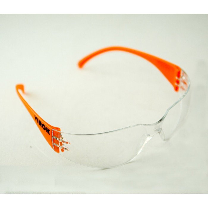 Окуляри захисні VIROK полікар+пласт,прозорі ,покриття від запотівання та подряпин,відкриті (60)