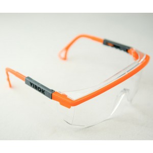 Окуляри захисні VIROK пол.+регул.дуж.плас,прозорі,покрит.від запотівання та подряпин,відкриті(55)