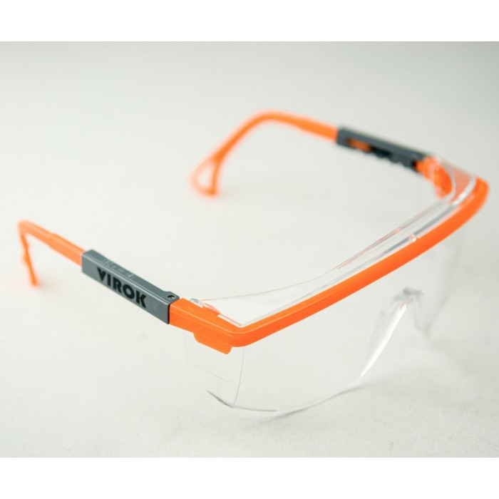Окуляри захисні VIROK пол.+регул.дуж.плас,прозорі,покрит.від запотівання та подряпин,відкриті(55)