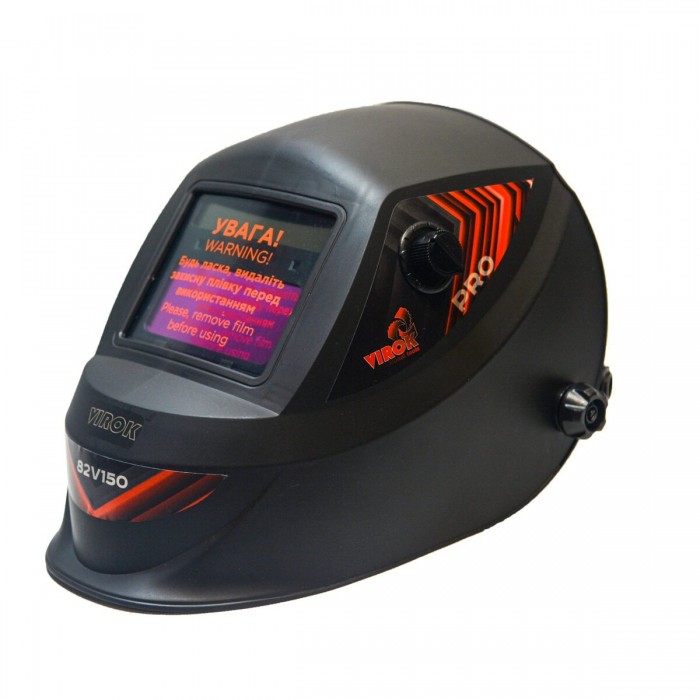 Маска зварювальника VIROK  з автозатемнювальним світлофільтром,110 х 90 мм(93x43 мм) PRO