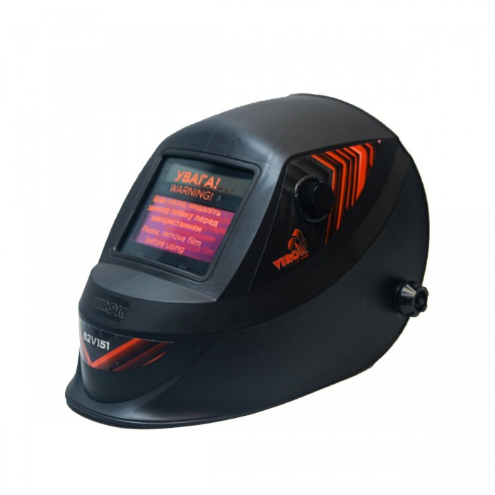 Маска зварювальника VIROK  з автозатемнювальним світлофільтром,110 х 90 мм(93x50 мм)