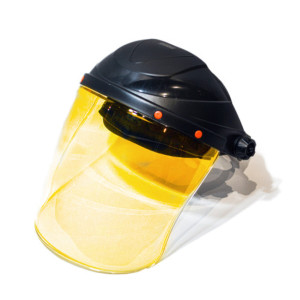 Щиток захисний з полікарбонату VIROK  для обличчя , жовтий з захистом від ультрафіолету UV 400