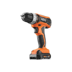 Шуруповерт-дриль акумул. AEG : Li-Ion 12 В, 1.5 Агод, 30 Нм, патрон Ø≤10 мм, 2 батареї (4935451090)