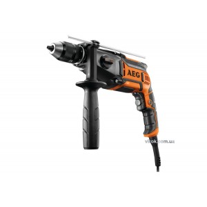 Дриль ударний мережевий AEG : 850 Вт, 2-швидкісний, самозатиск. патрон Ø≤ 13 мм + кейс (4935447360)