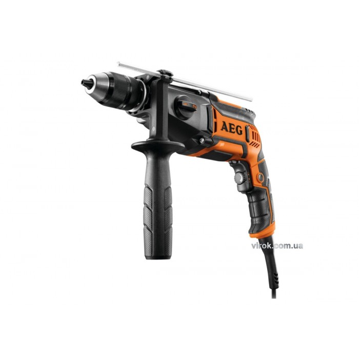 Дриль ударний мережевий AEG : 850 Вт, 2-швидкісний, самозатиск. патрон Ø≤ 13 мм + кейс (4935447360)