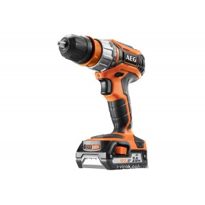 Шуруповерт-дриль акумул. AEG : 2 x Li-Ion 18 В, 2 Агод, 50 Нм, змінний патрон Ø≤13 мм (сталь) + кейс