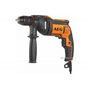 Дриль ударний мережевий AEG : 705 Вт, самозатискний патрон Ø≤ 13 мм (сталь) + сумка (SBE705RE)