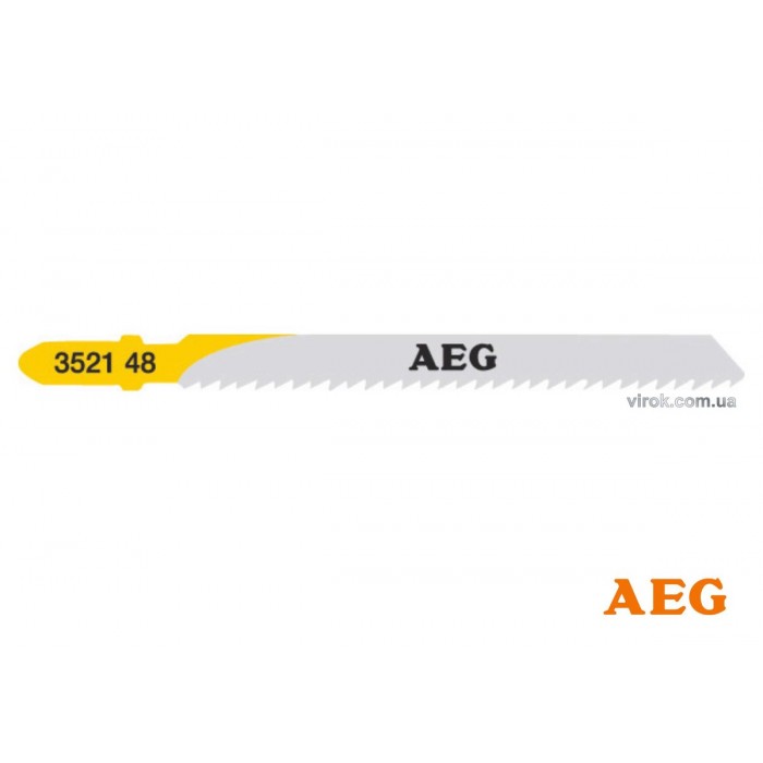 Полотно до електр лобзика чист. різа AEG по дер/пласт/ДСП 30 мм l= 75 мм, крок зуб- 2,5 мм, уп. 5шт