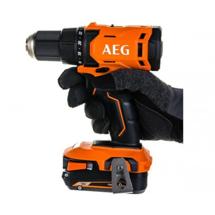 Шуруповерт-дриль акумул. AEG : 2 x Li-Ion 18 В, 2 Агод, патрон Ø≤13 мм (сталь) в футлярі