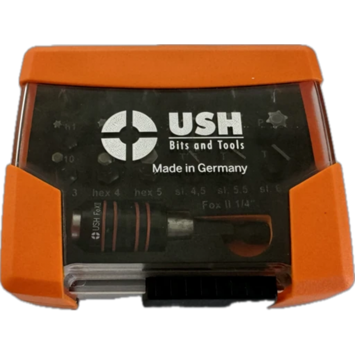 Насадки викруткові USH Industry: з магнітним тримачем, PH, PZ, SL, Torx, HEX, 19 ел