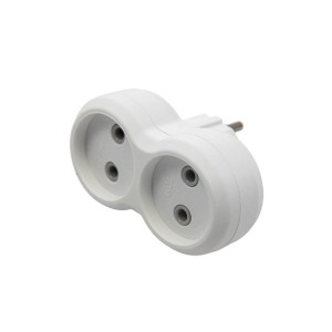 Вилка розгалужувальна електромережева VIROK 16А/250V на 2 гнізда без заземлення