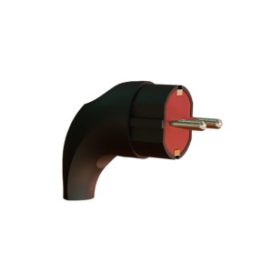 Вилка мережева кутова VIROK 16А/250V з заземленням з каучуку