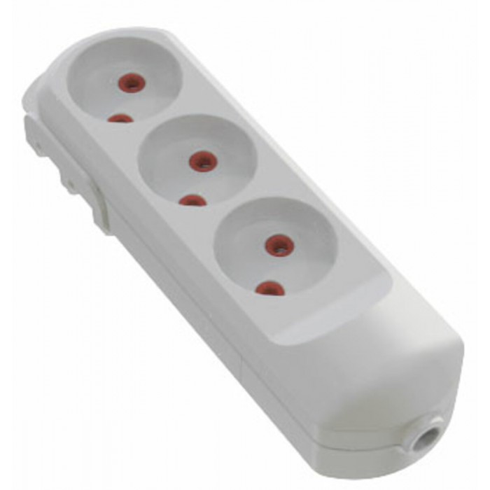 Колодка мережева VIROK: з 3 гніздами без заземлення