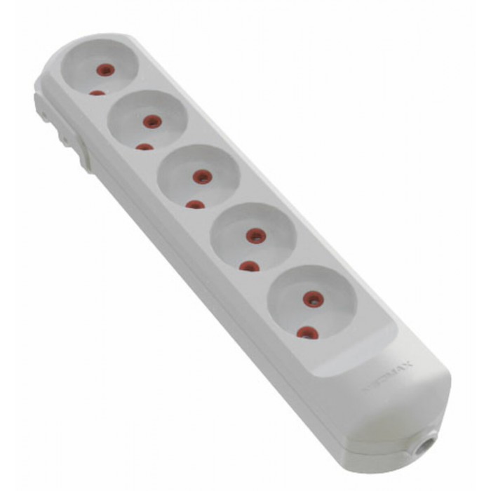 Колодка мережева VIROK: з 5 гніздами без заземлення