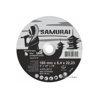 Диск шліфувальний по металу SAMURAI ТМ VIROK : A30S-BF27, Ø= 180х22.23 мм, t= 6.4 мм