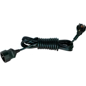 Подовжувач мережевий VIROK: l= 15 м, з 1 гніздом із заземленням, чорний(садовий)