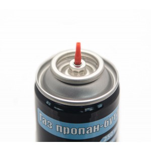 Балон газовий для запальничок VIROK 150g/250ml.  1-разовий (4 перехідників на кришці) [12 шт/уп]