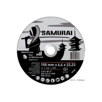 Диск шліфувальний по металу SAMURAI ТМ VIROK : A30S-BF27, Ø= 150х22.23 мм, t= 6.4 мм