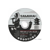 Диск відрізний по металу/нержав. сталі SAMURAI ТМ VIROK : Ø= 150х22.23 мм, t= 1.0 мм (25шт/уп)