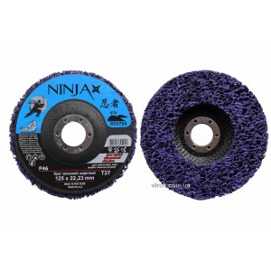 Круг зачистний нетканий жорсткий NINJA : Т27, 125х22 H=13 мм, Р46 (5/100 шт. уп)