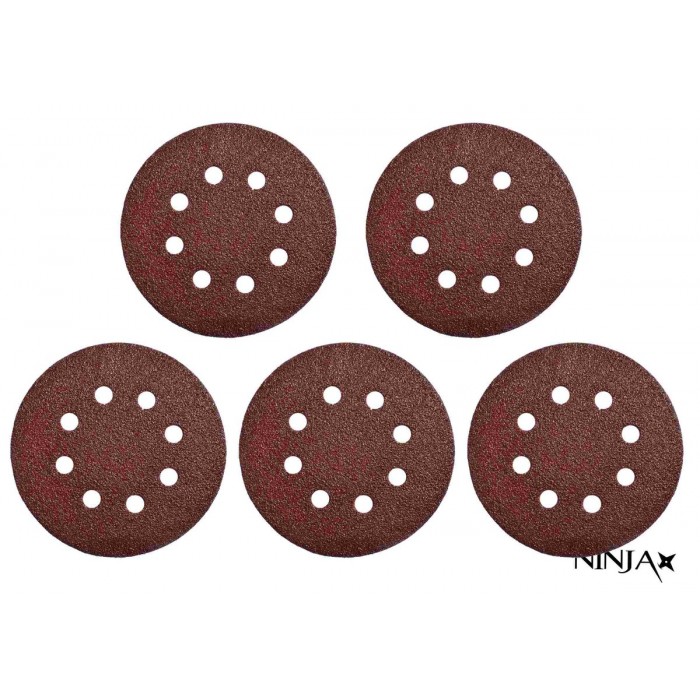Круг шліфувальний самозачепний 8 отворів NINJA : Ø125 мм. Р400. універсальний Уп. 5 шт. [100]
