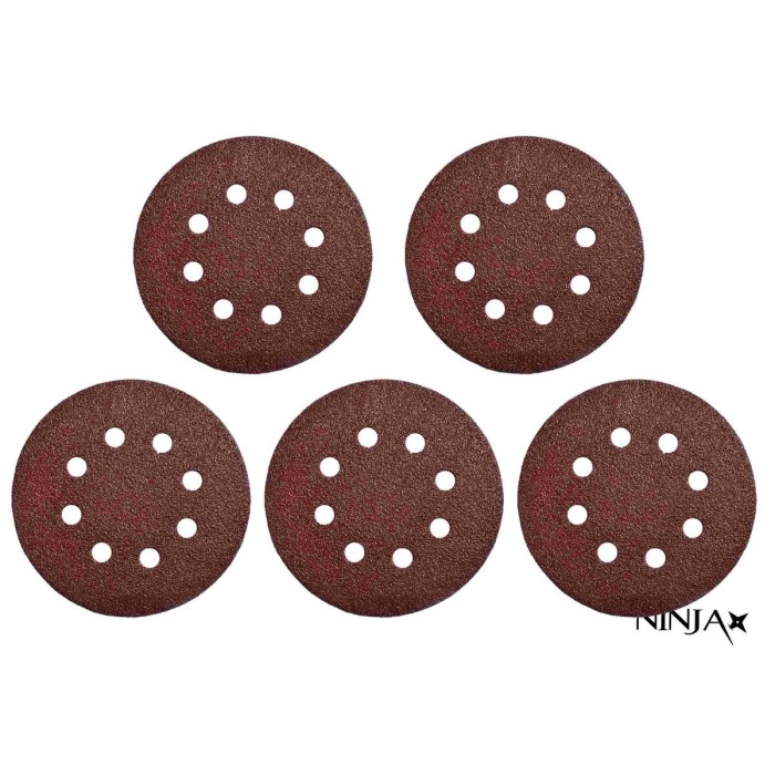 Круг шліфувальний самозачепний 8 отворів NINJA : Ø180 мм. Р100. універсальний Уп. 5 шт. [50]
