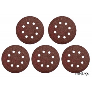 Круг шліфувальний самозачепний 8 отворів NINJA : Ø180 мм. Р120. універсальний Уп. 5 шт. [50]