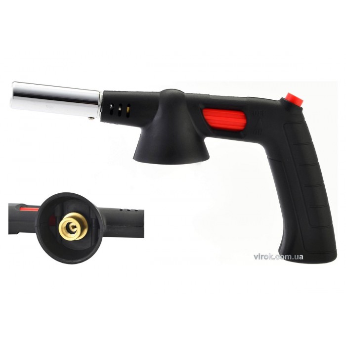 Пальник газовий VIROK з різьбовим (7/16) з'єднанням з ручкою, Piezo, ceramic