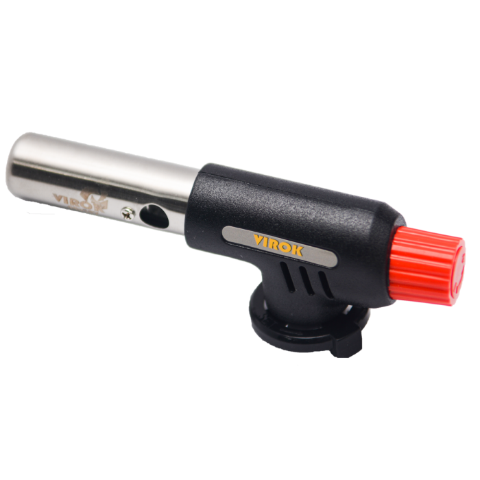 Пальник газовий VIROK з цанговим (швидким) з'єднанням. Piezo, ceramic [50/4]