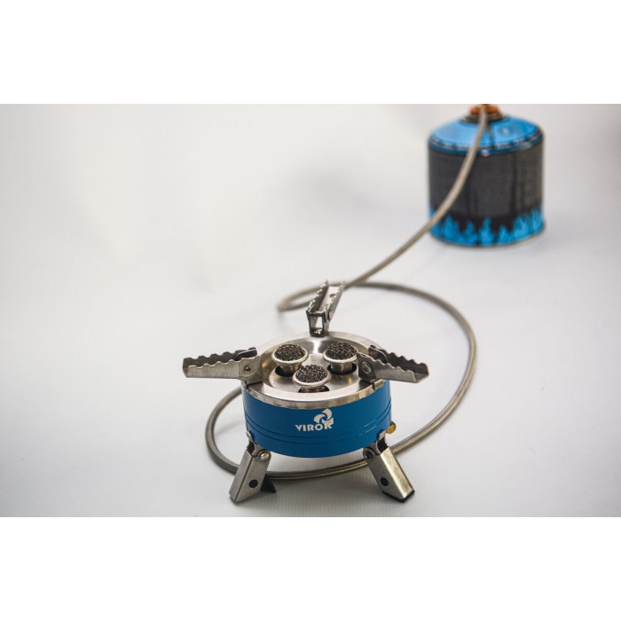 Плита газова туристична VIROK 3 кофорки+шланг з різьбовим (7/16) з'єднанням[12]