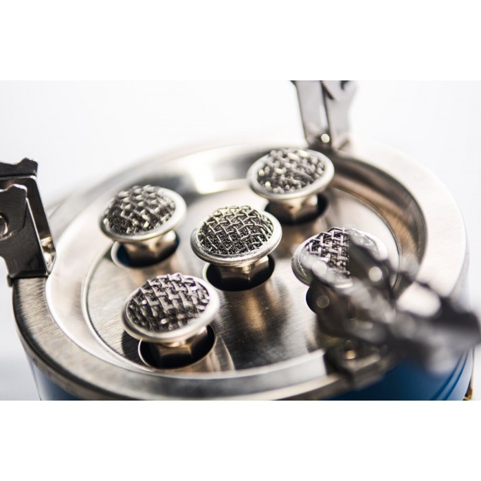 Плита газова туристична VIROK 7кВт, 5 конфорок + шланг з різьбовим (7/16) з'єднанням [12]