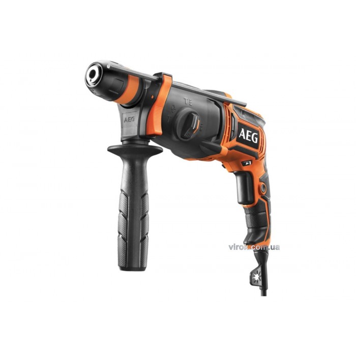 Перфоратор мережевий SDS+ AEG: 800 Вт, 2.4 Дж, 4500 уд/хв, Ø≤ 24 мм, зі змінною цангою (4935451553)