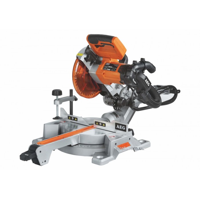 Пила торцьовальна з протяжкою AEG : 1.5 кВт, Ø=216/30 мм, 0-50, Max глиб/ширина- 65/305мм (PS216) DW