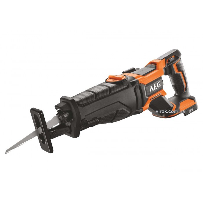 Пила шаблева акумуляторна безщіткова AEG: Li-Ion 18 В, 4500 об/хв, хід- 28 мм (БЕЗ АКУМУЛЯТОРА) DW