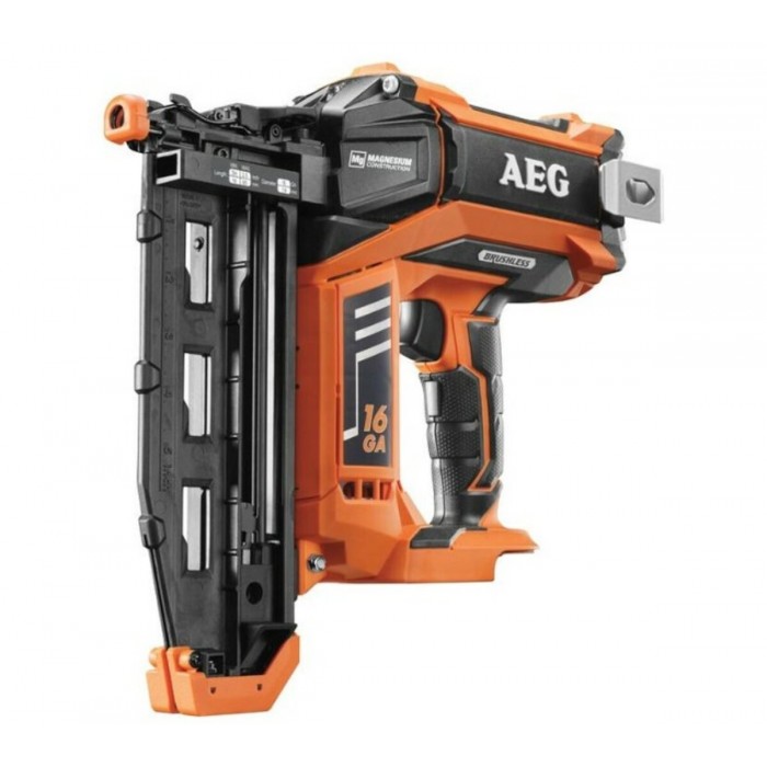 Цвяхозабивач акумуляторн AEG,Li-Ion 18V до цвяхів 16GA l=19-65мм,2 уд/сек,маг 105ш(БЕЗ АКУМУЛЯТОРА)