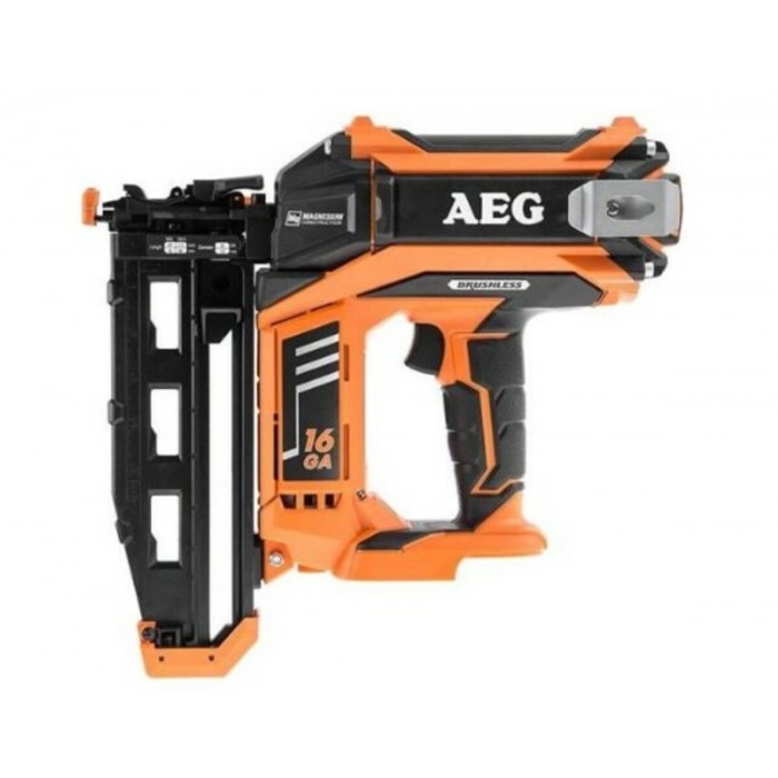 Цвяхозабивач акумуляторн AEG,Li-Ion 18V до цвяхів 16GA l=19-65мм,2 уд/сек,маг 105ш(БЕЗ АКУМУЛЯТОРА)