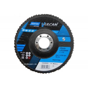 Круг пелюстковий шліфувальний NORTON VULCAN"; Ø= 125/22 мм, Р 40 зерно з електрокорунду